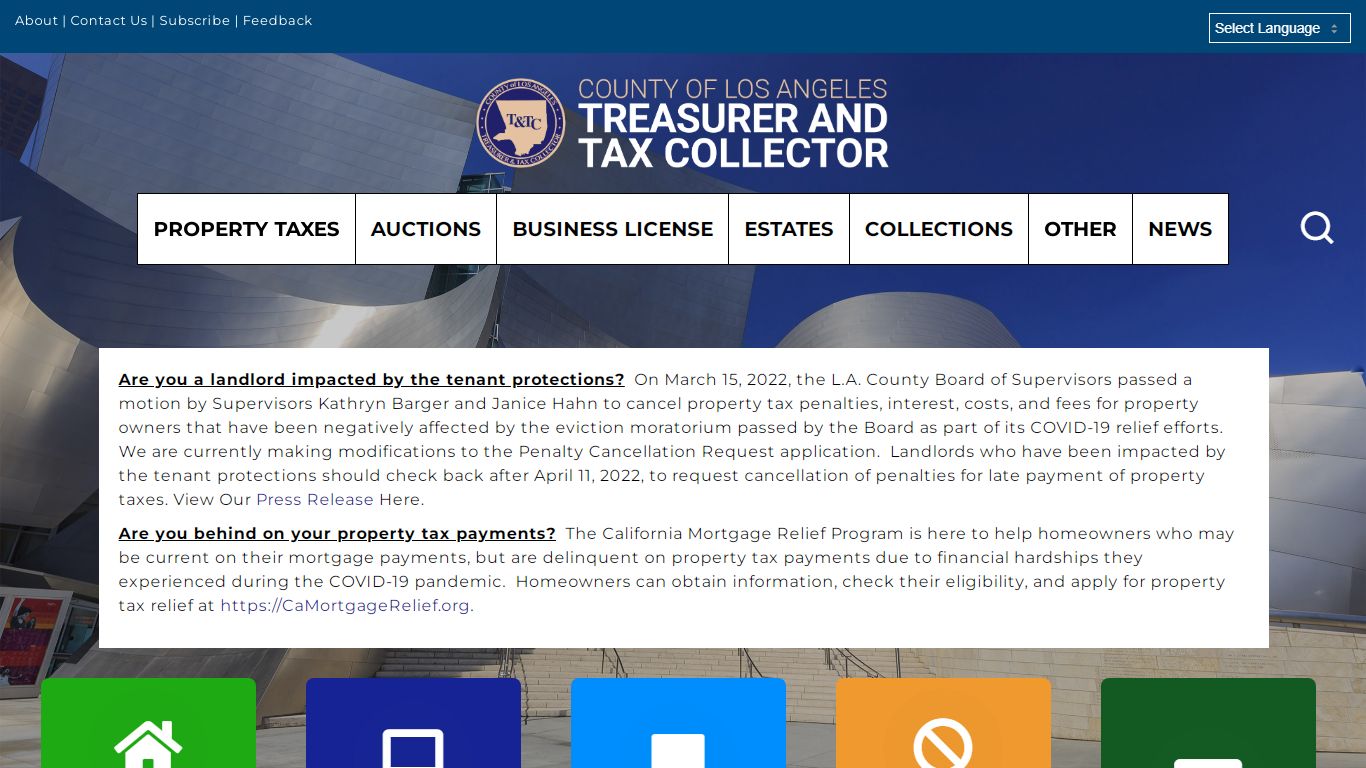 Treasurer and Tax Collector – Los Angeles County